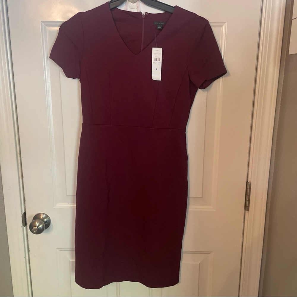 Ann Taylor Burgundy dress